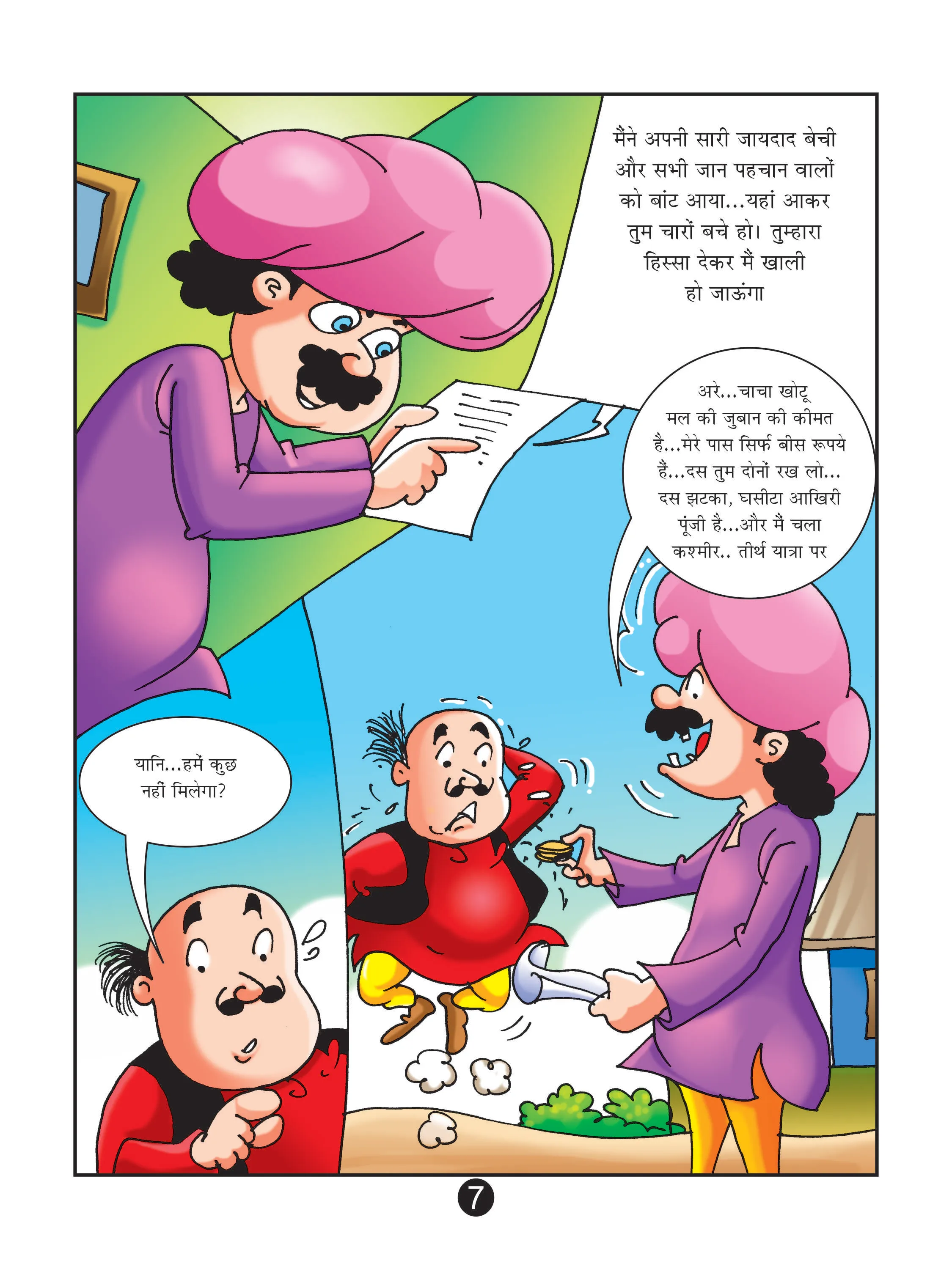 Lotpot comics character motu patlu