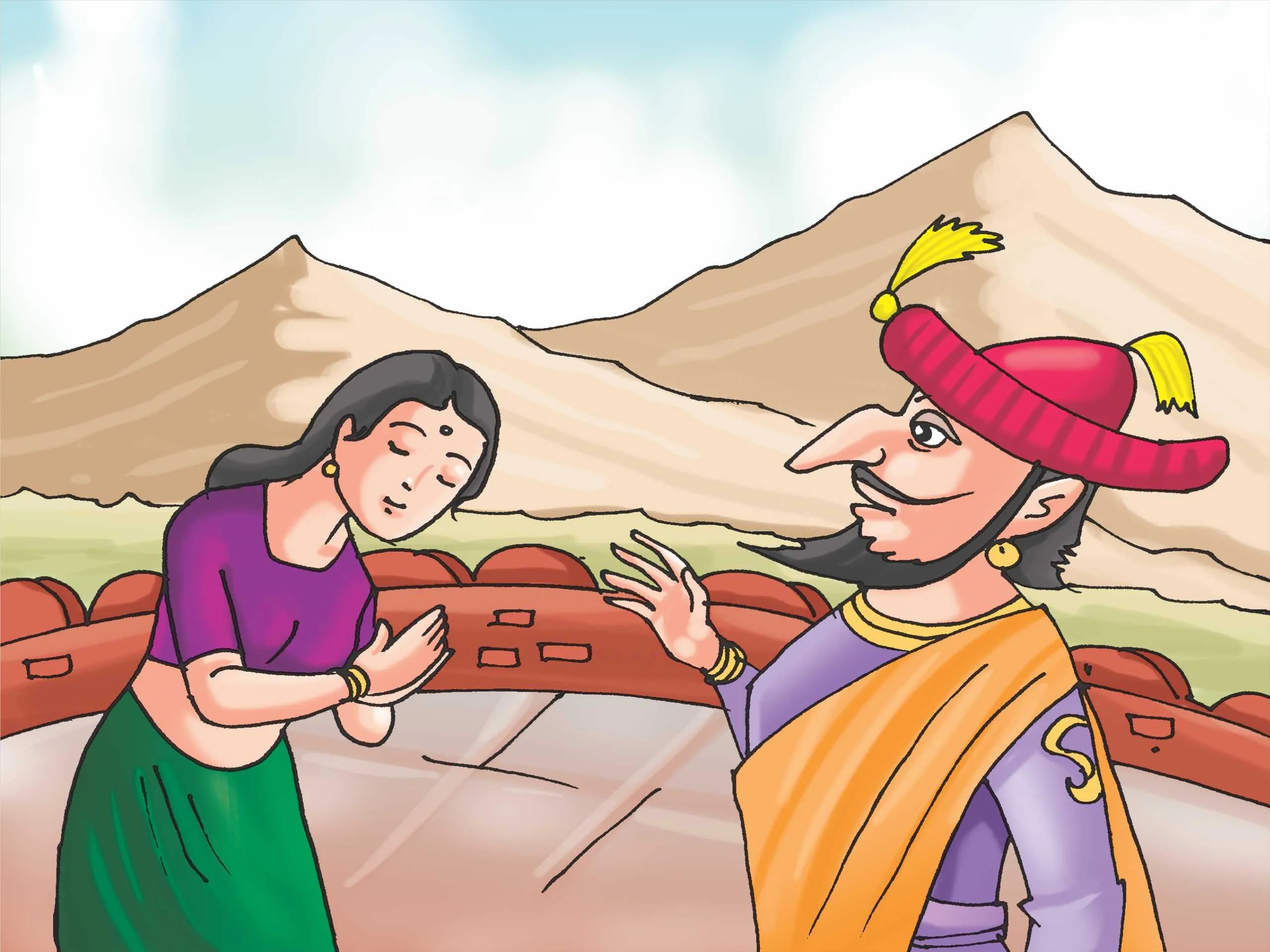 King with women cartoon image