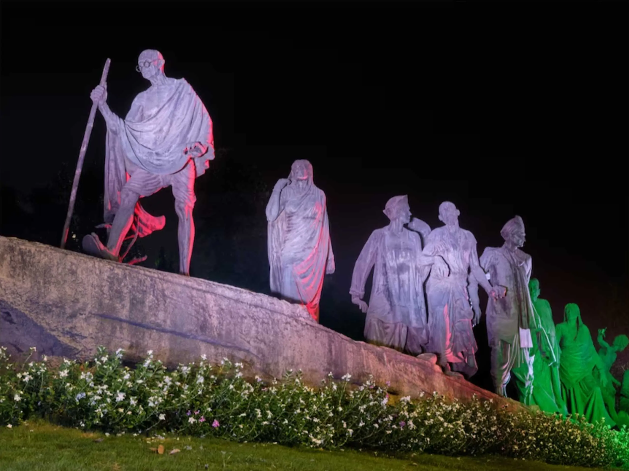 Gandhiji in dandi march