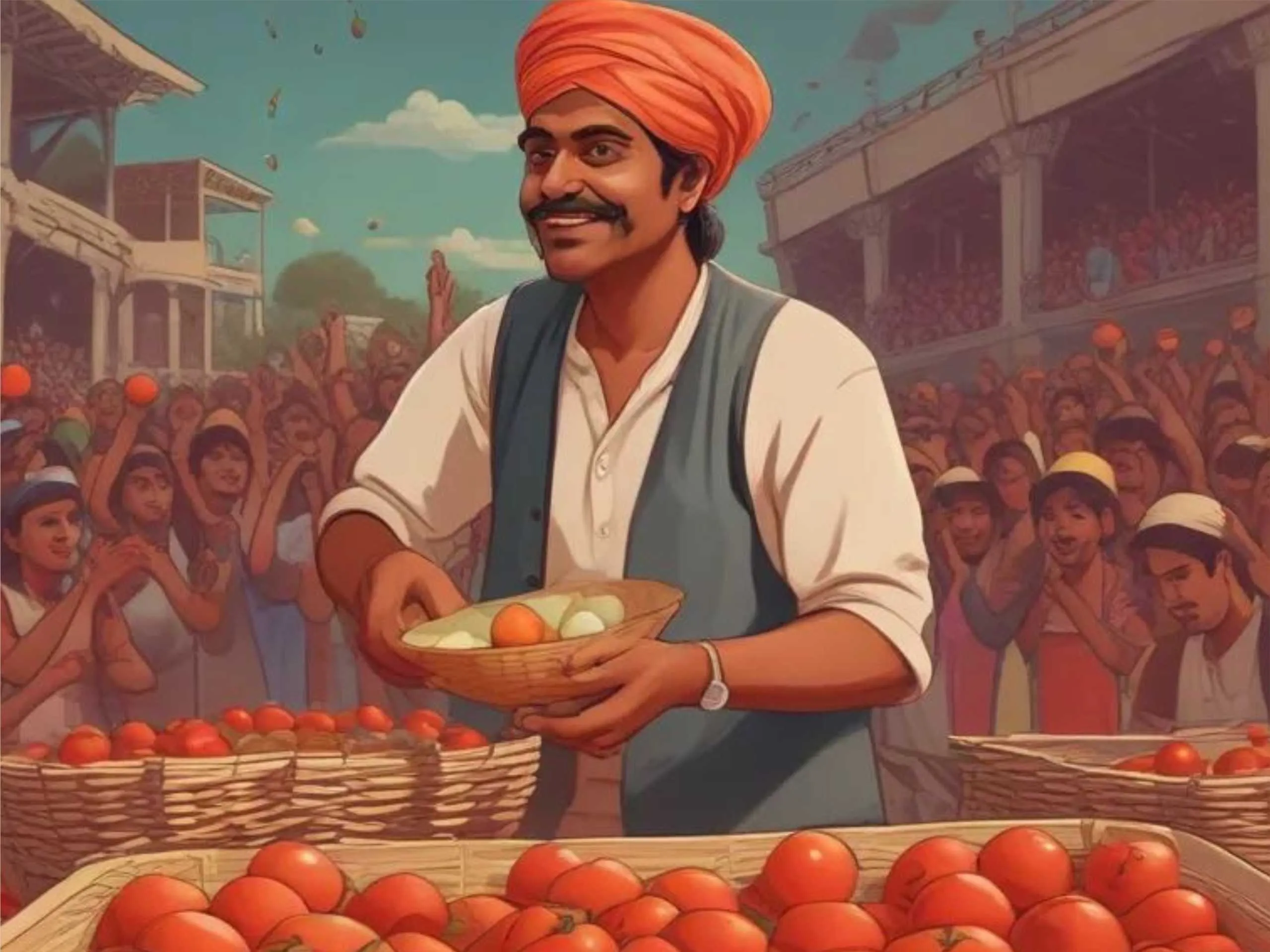 man with tomatoes