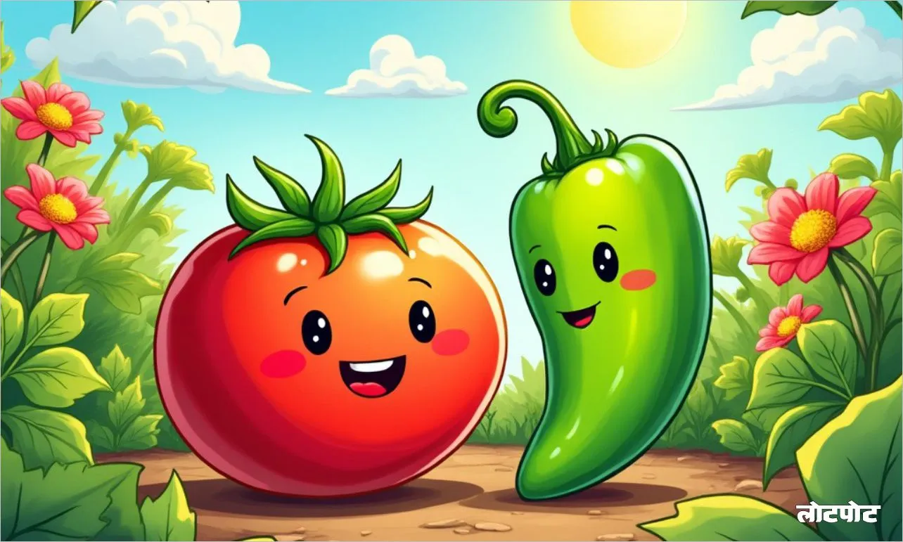 Children Poem Red Tomato and Green Chilli