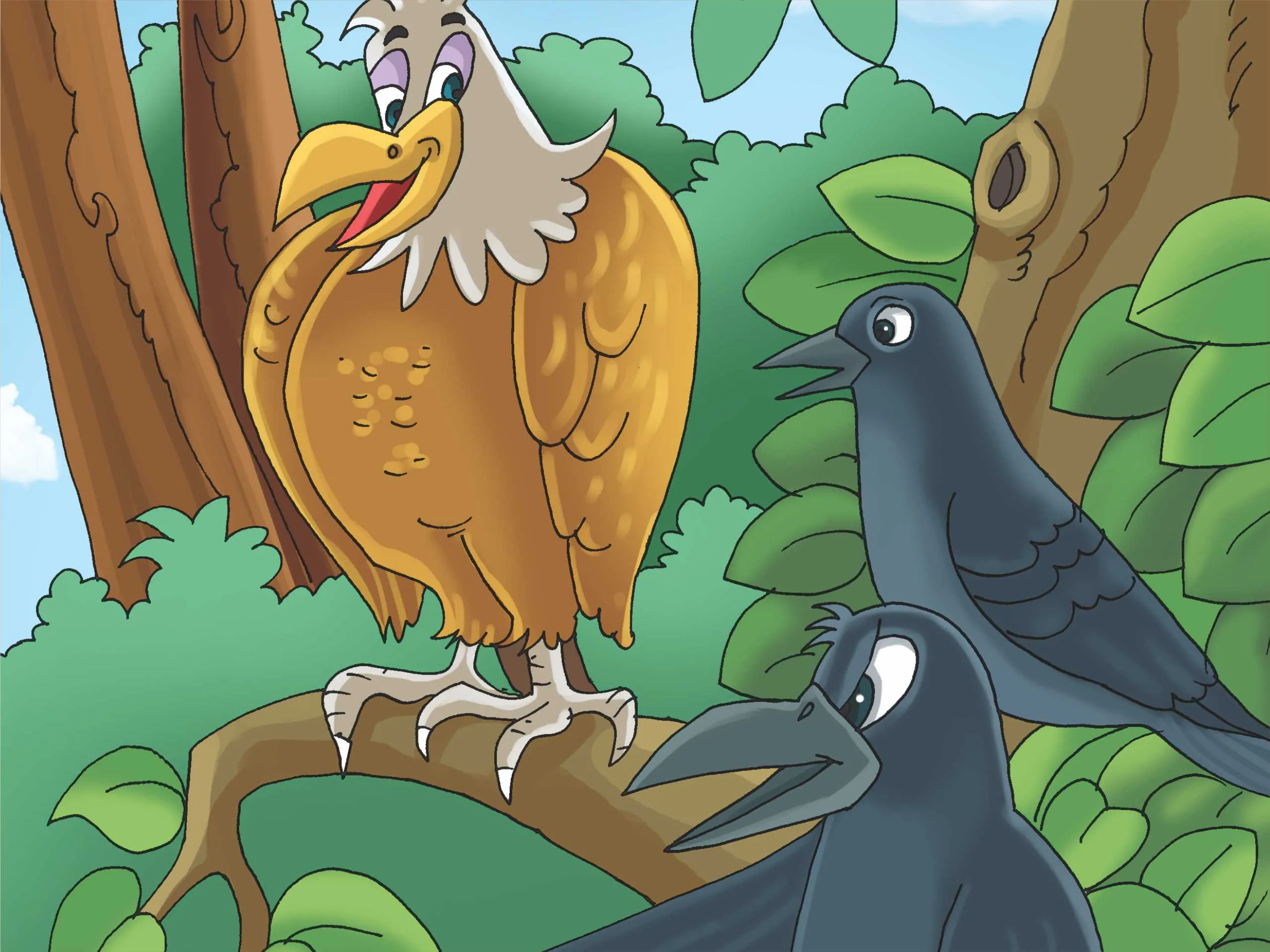 Cartoon image of Hawk and Cuckoo