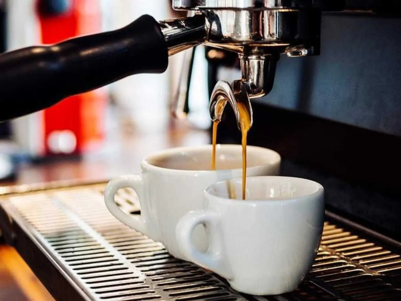 Coffee pouring in cup