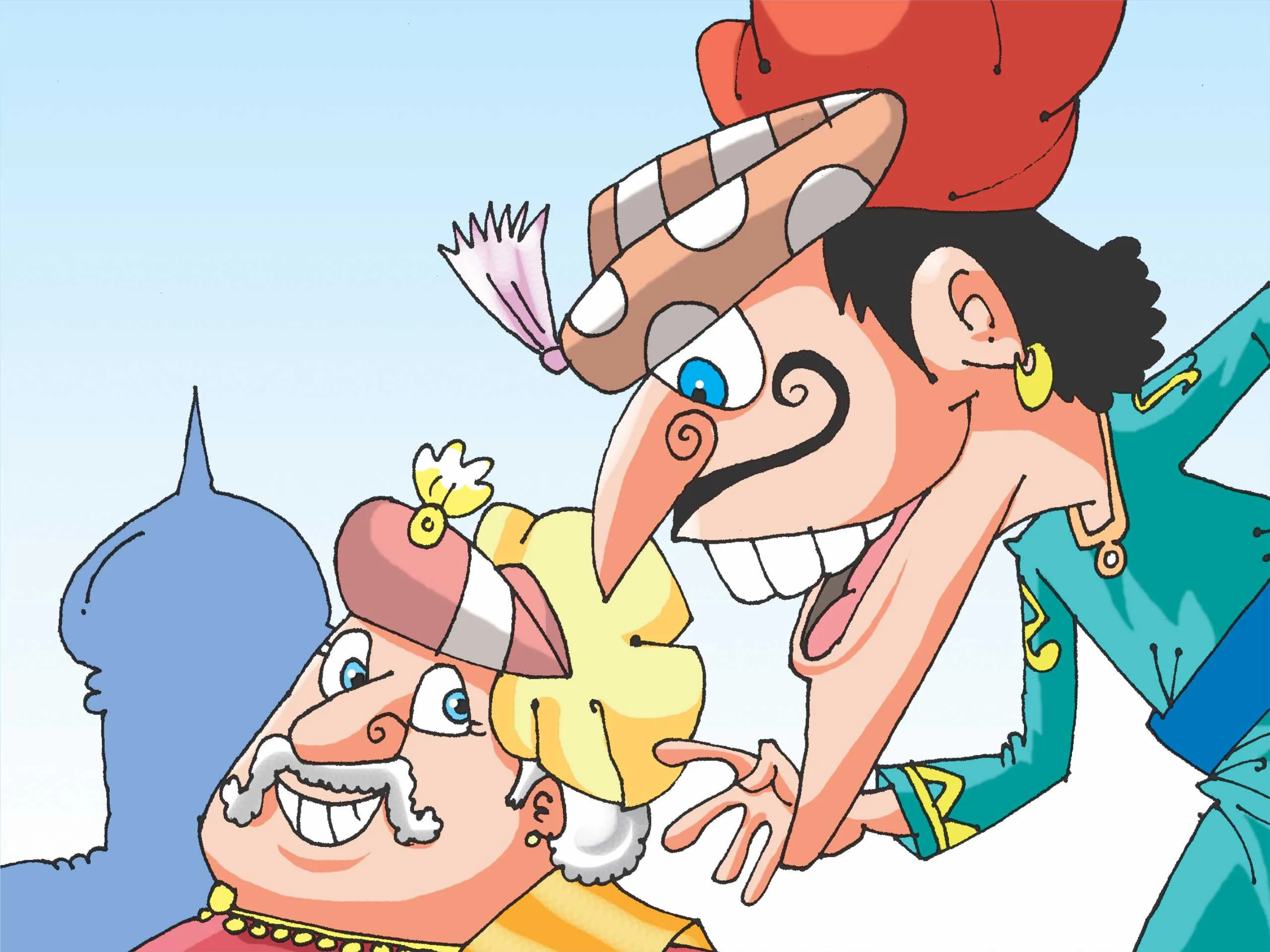 Akbar Birbal Cartoon image