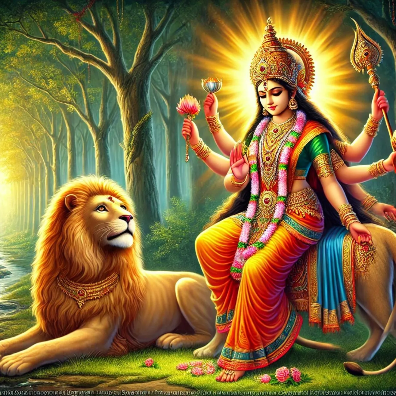 Unique story of Maa Durga and the lion When the lion became the vehicle of the goddess