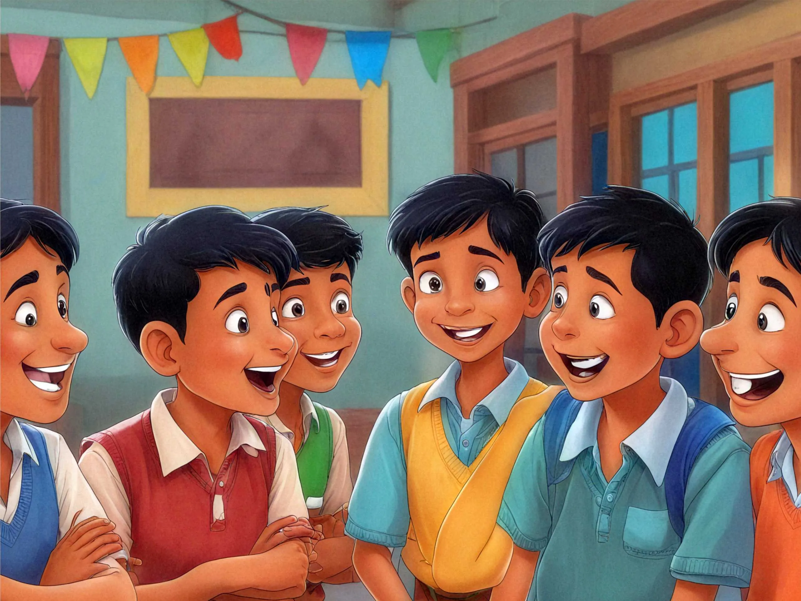 cartoon image of kids