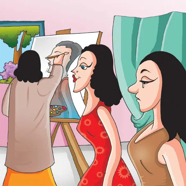 Hindi Kids Story painter's daughters