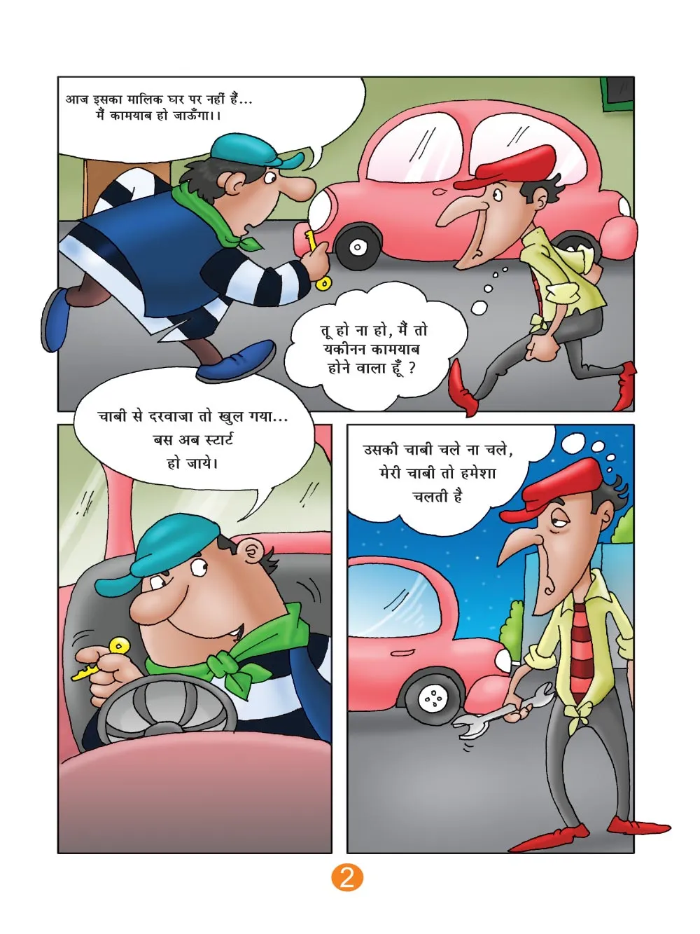 Lottery Comics Champat and Sampat and Car Theft