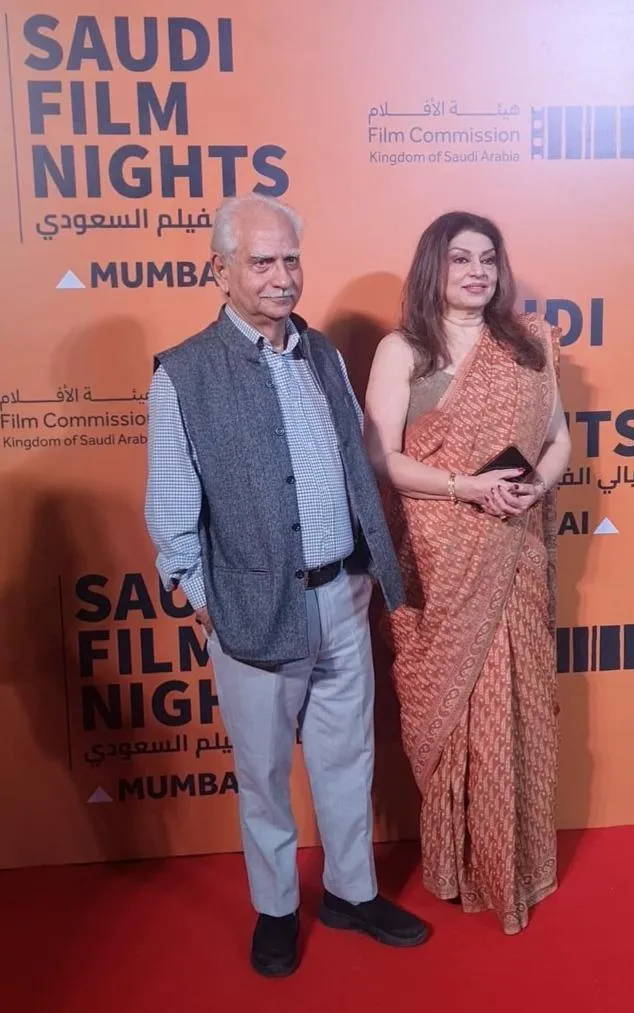 Director Ramesh Sippy ( 'Sholay') with actress wife Kiran Juneja at  Saudi Film Nights event
