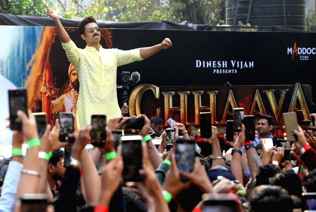 Vicky Kaushal and Rashmika Mandanna reached Dadar for the advance booking poster launch of Chhaava