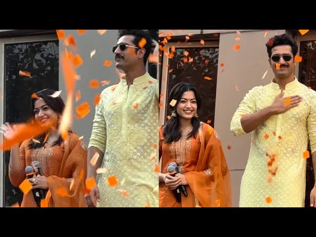 Vicky Kaushal and Rashmika Mandanna reached Dadar for the advance booking poster launch of Chhaava