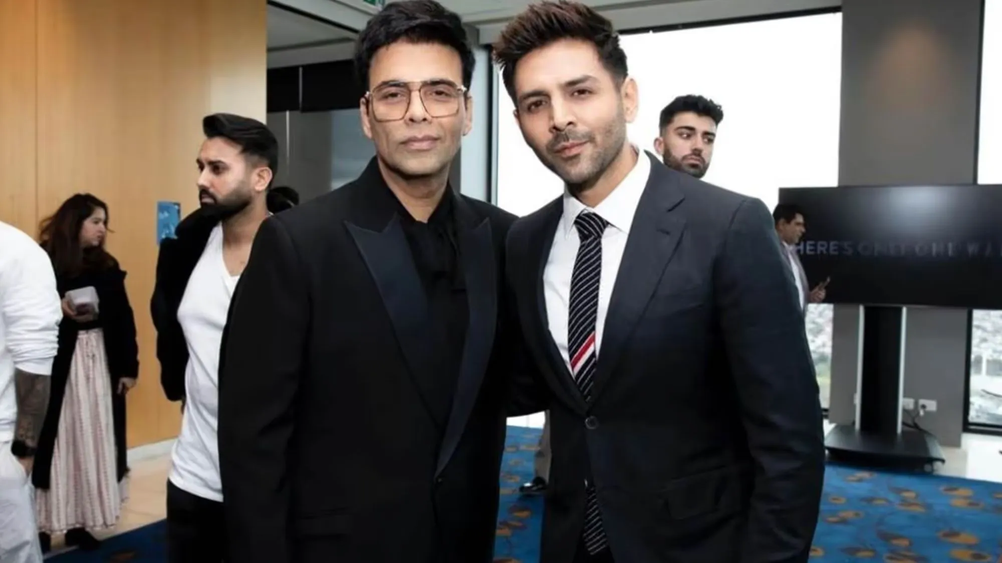 Kartik Aaryan and Karan Johar