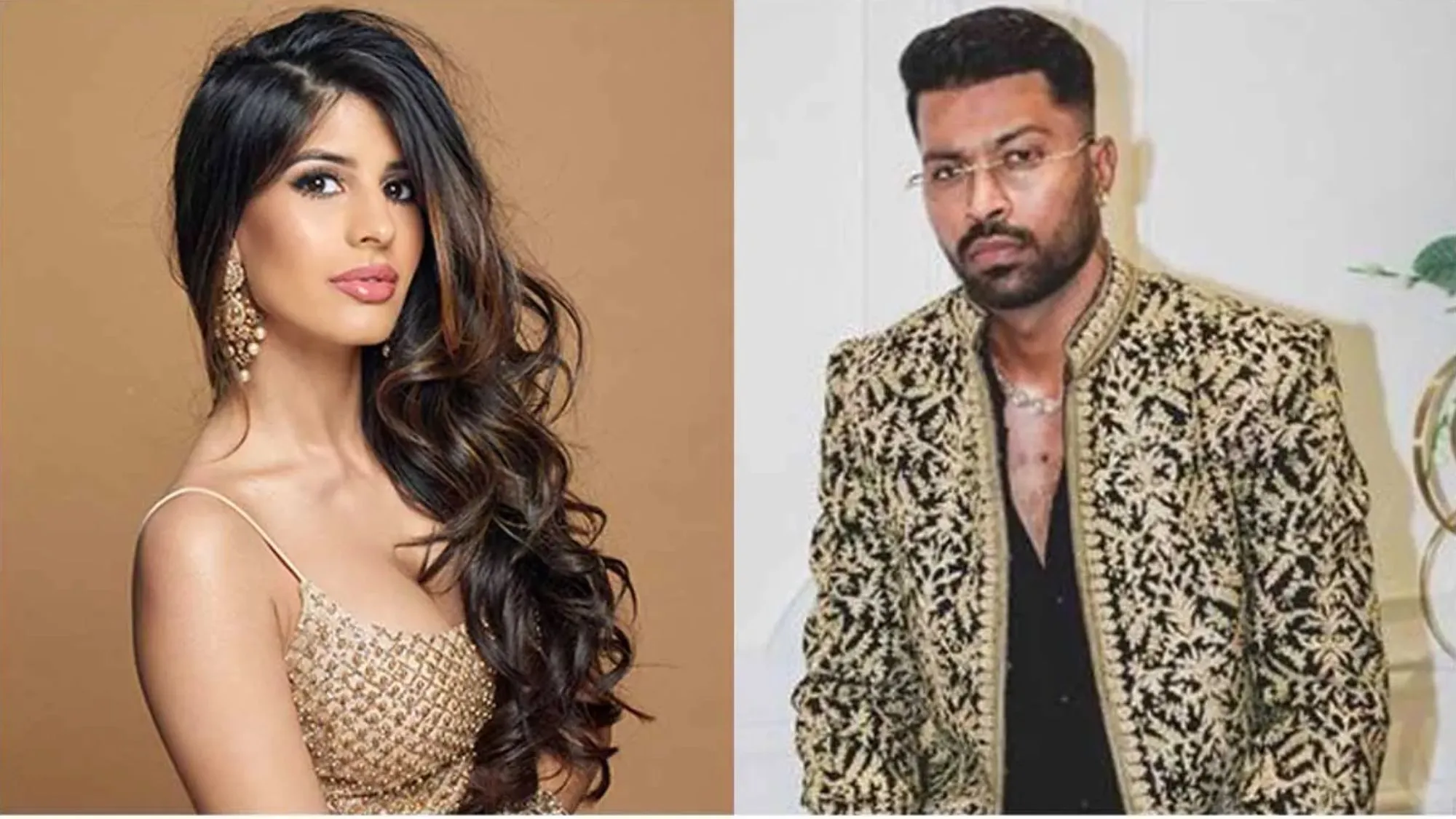 Jasmin Walia and Hardik Pandya