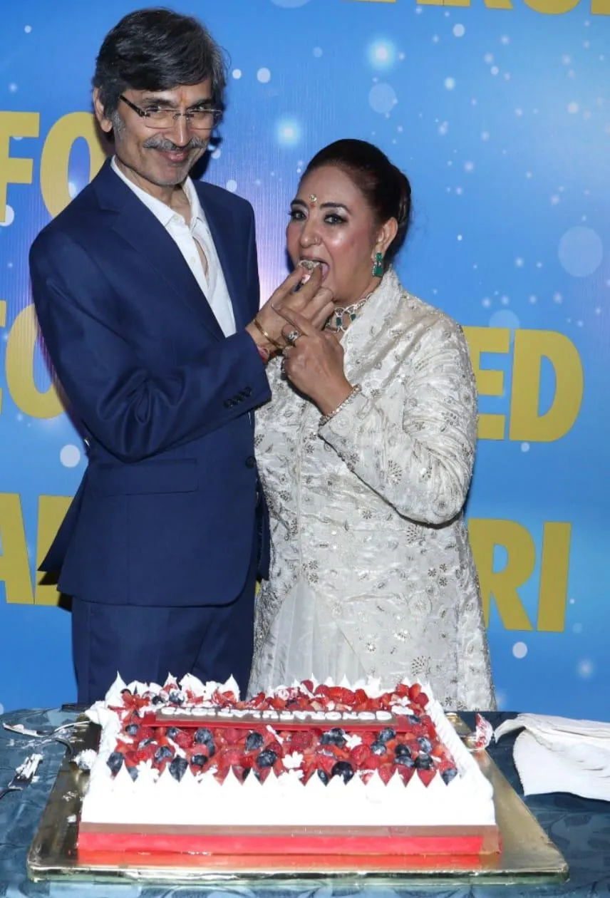 Jaspinder Kaur with her husband Pramod Kaul