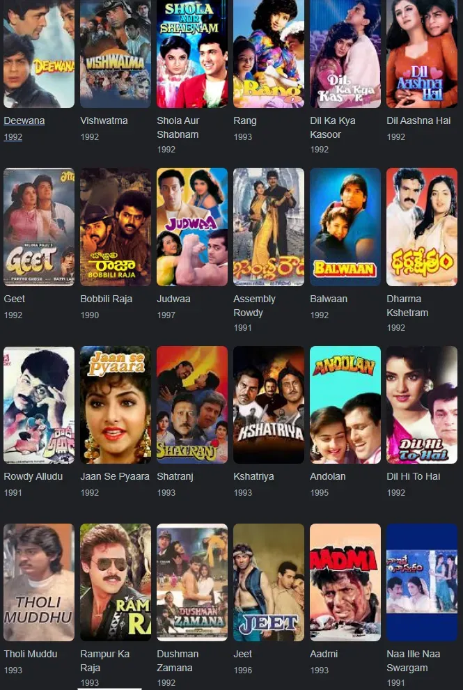 Divya Bharti Movies