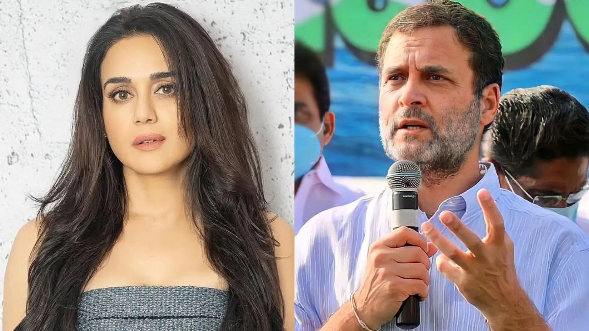 Preity Zinta and Rahul Gandhi