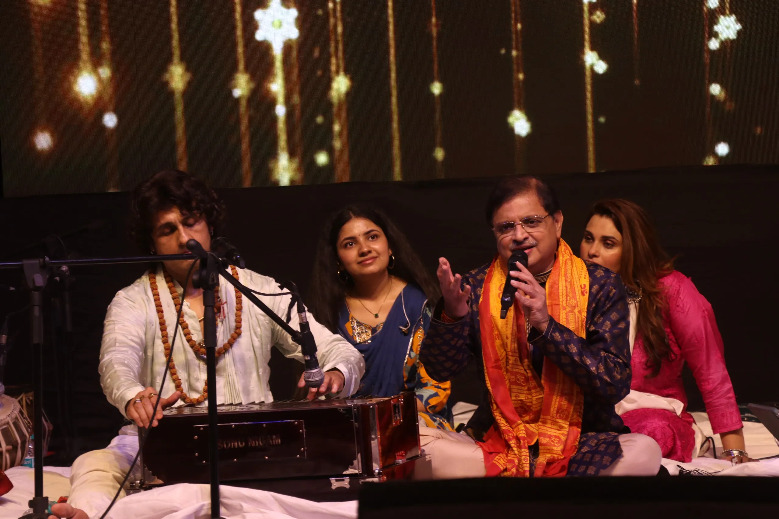 Sonu Nigam and Sanjay Tandon perform at the Adinath Shambhu Maha Shivratri event