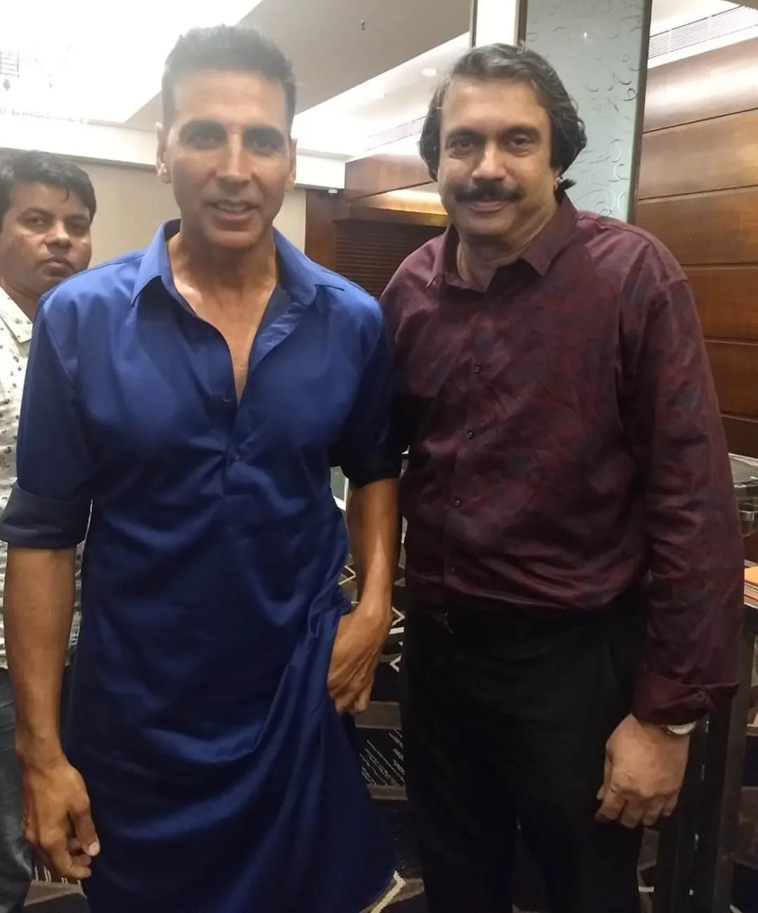 Akshay Kumar with sr journalist Chaitanya Padukone