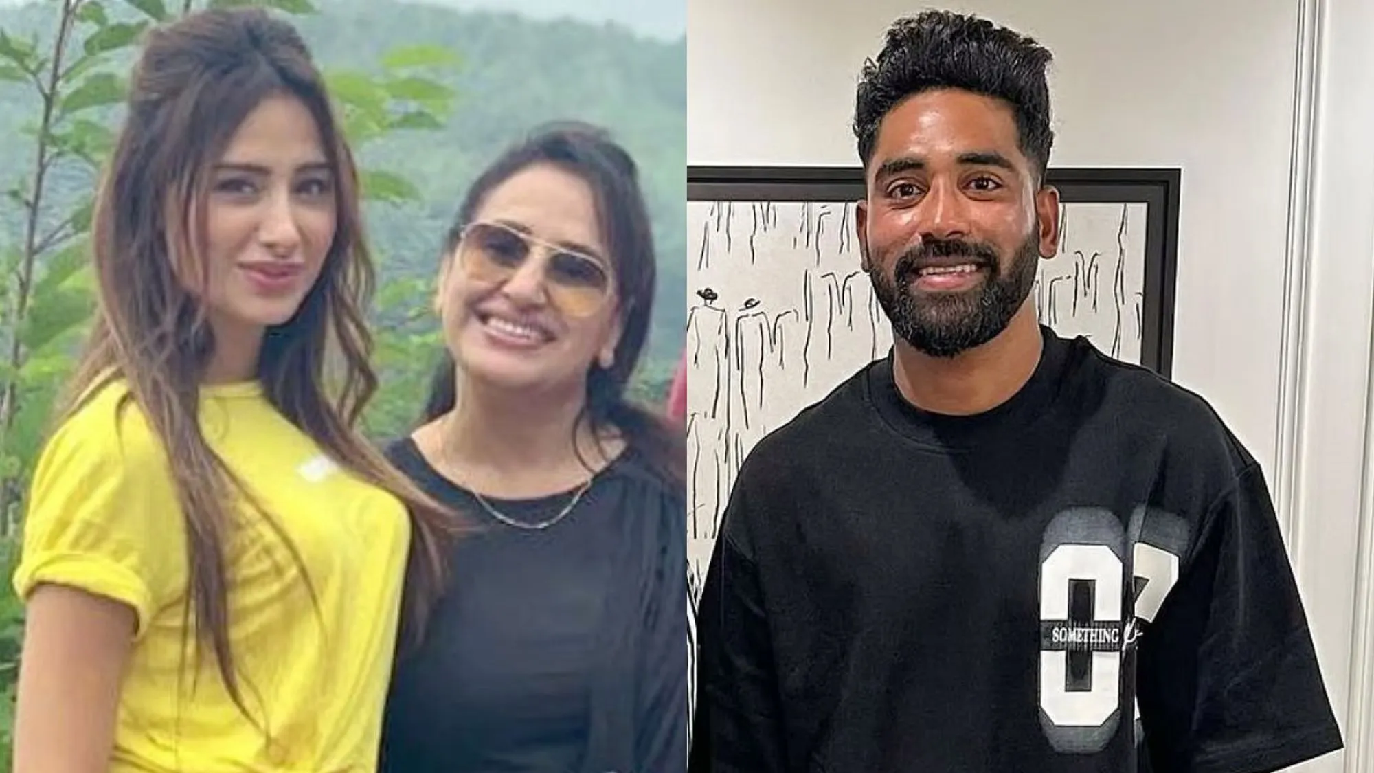 Mahira Sharma and Mohammed Siraj