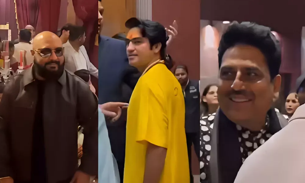 Dhirendra Shastri at Paswan kumar vishwas daughter Agrata reception