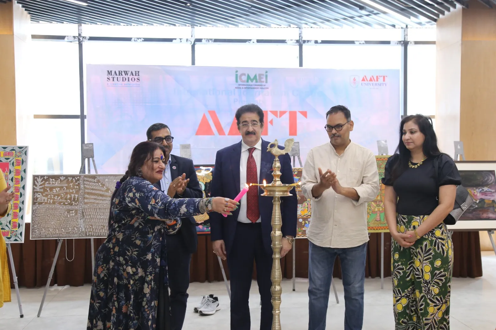 A two day painting exhibition was organised on the occasion of Women's Day