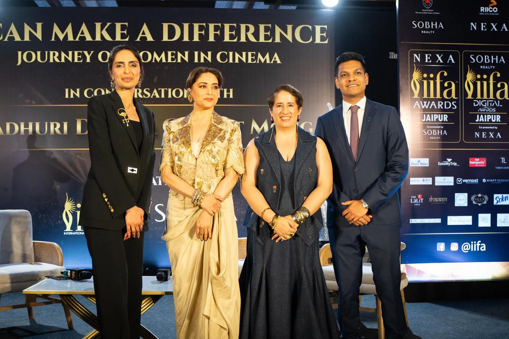 IIFA celebrates women contribution to cinema Madhuri Dixit and Guneet Monga share their experiences