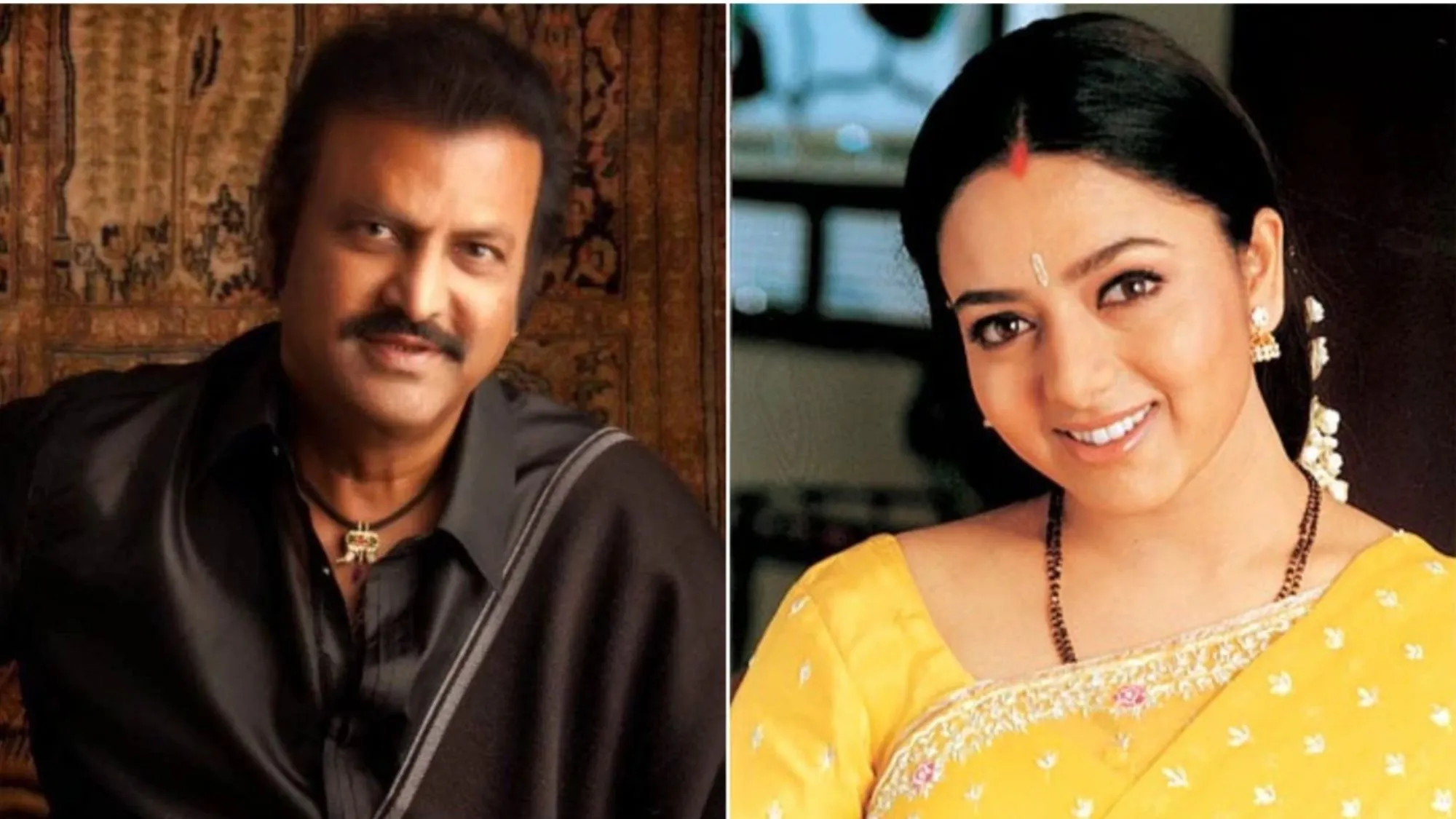 Mohan Babu and Soundarya 