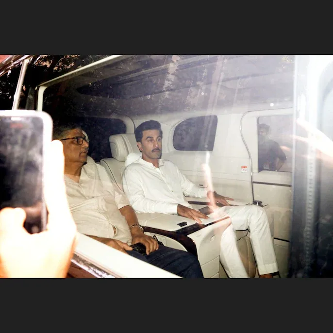 Ranbir Kapoor at Deb Mukherjee prayer meet