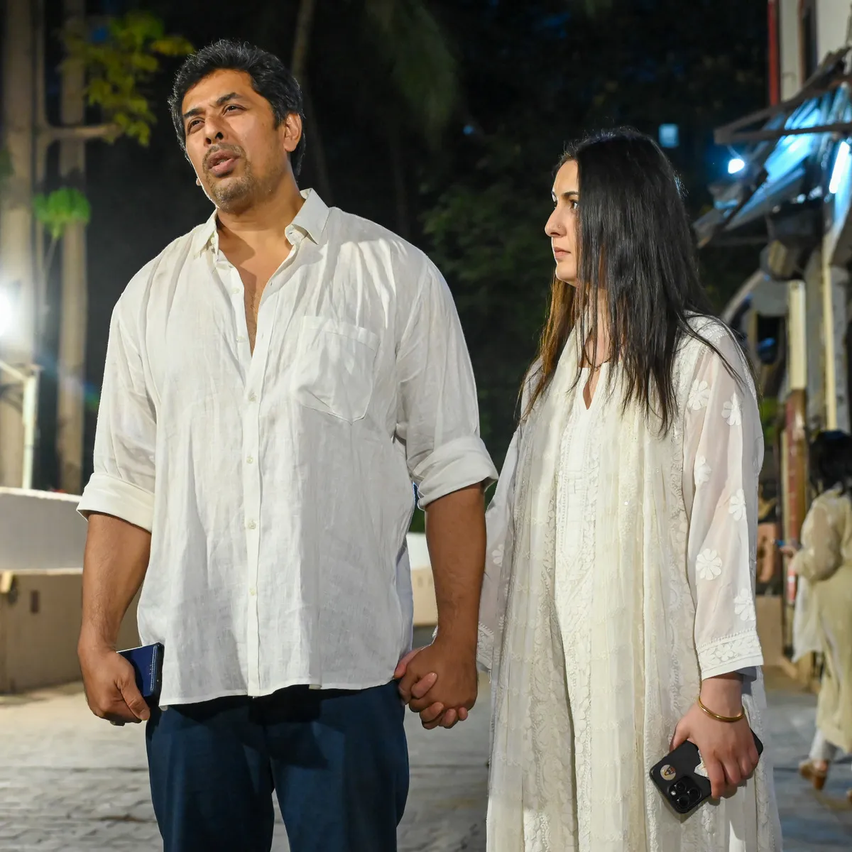 Samrat Mukherjee with wife