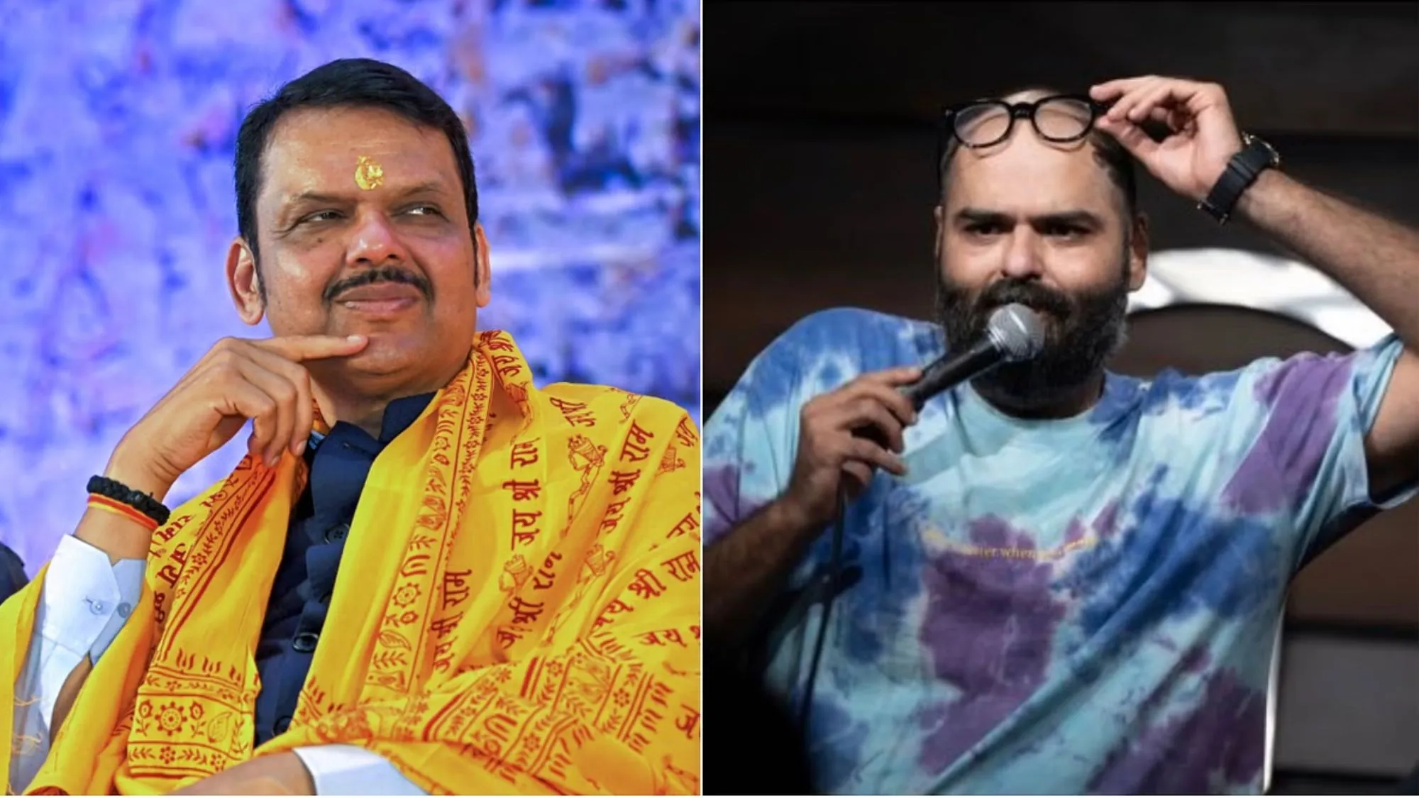 Kunal Kamra and Eknath Shinde