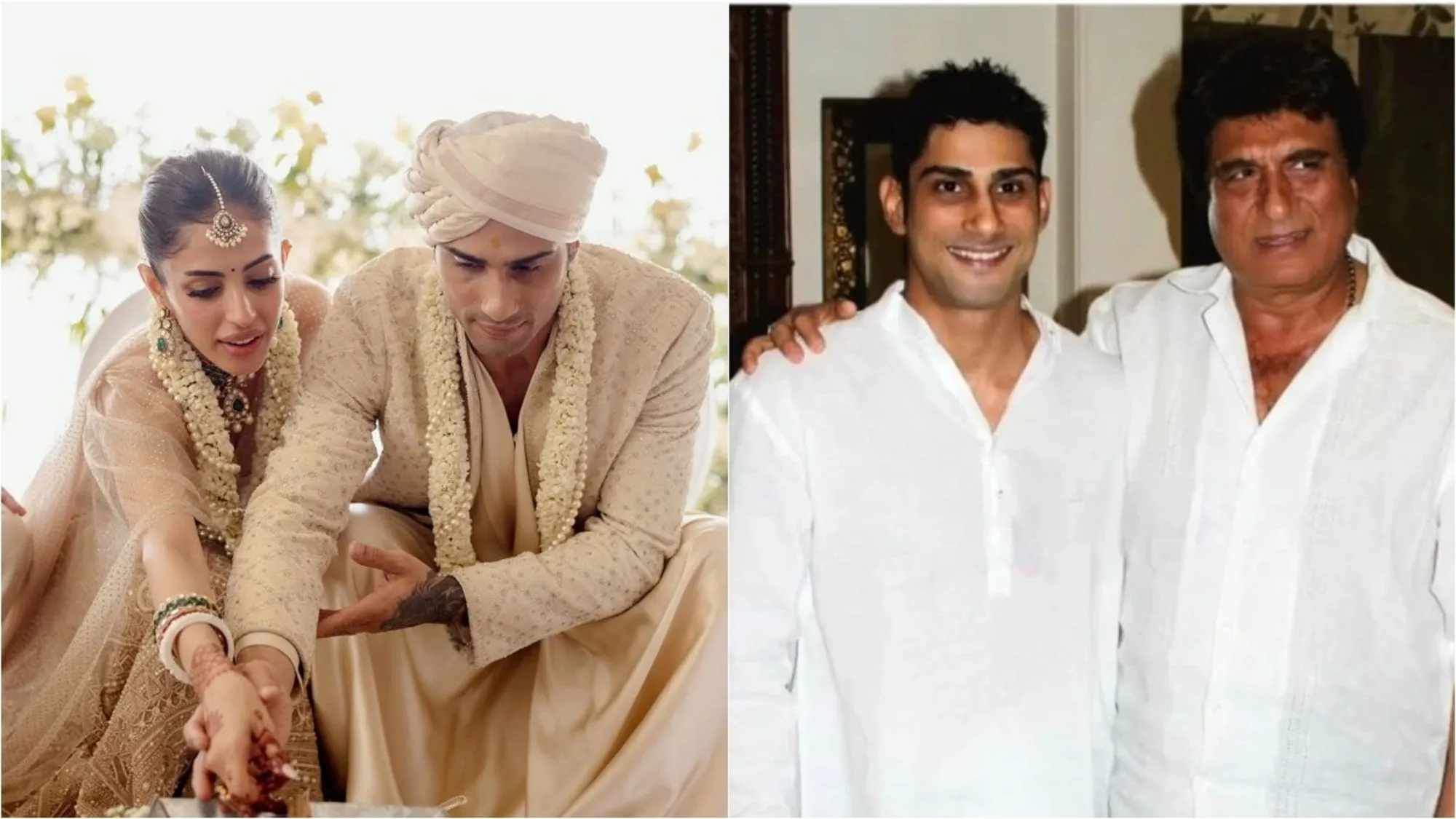 Prateik Babbar and Raj Babbar