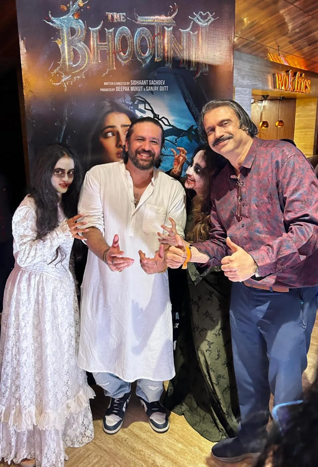 Bhootnii director Sidhaant Sachdev with journalist Chaitanya Padukone
