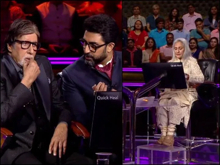 abhishek bachchan jaya bachchan amitabh bachchan on KAUN BANEGA CROREPATI