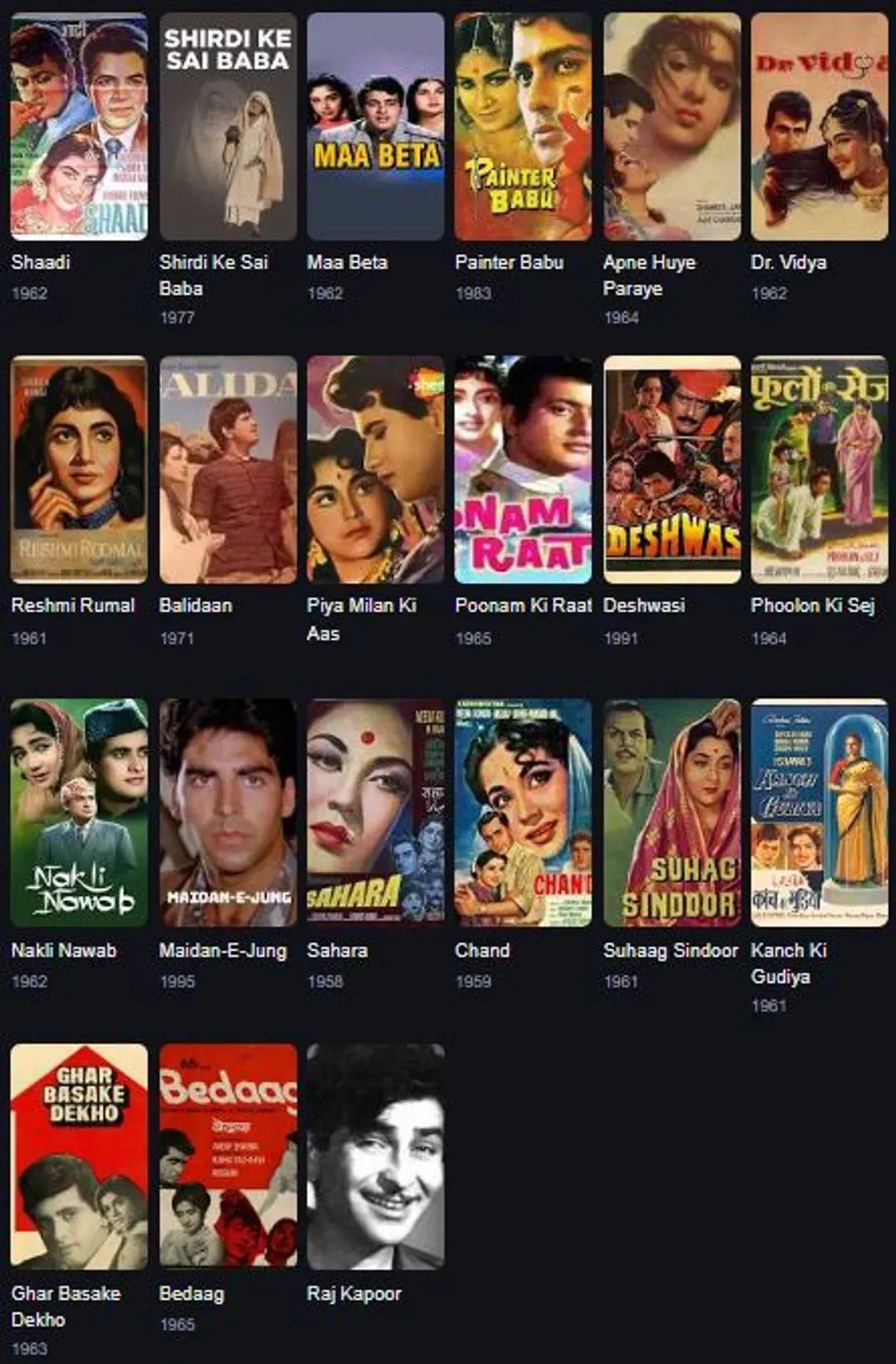 manoj kumar hit movies