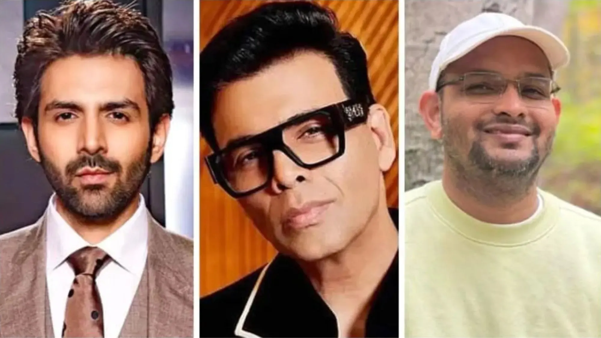kartik aaryan, karan johar and Mrighdeep Singh Lamba