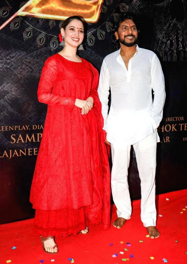 Tamannaah Bhatia arrived at the Odela 2 Trailer Launch event wearing a gajra and a red suit, and told whom she wants to hold in her fist