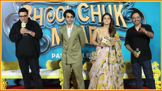 Bhool Chuk Maaf Trailer Launch Rajkummar Rao and Wamiqa Gabbi are too good in producer Dinesh Vijan pre wedding haldi ruckus