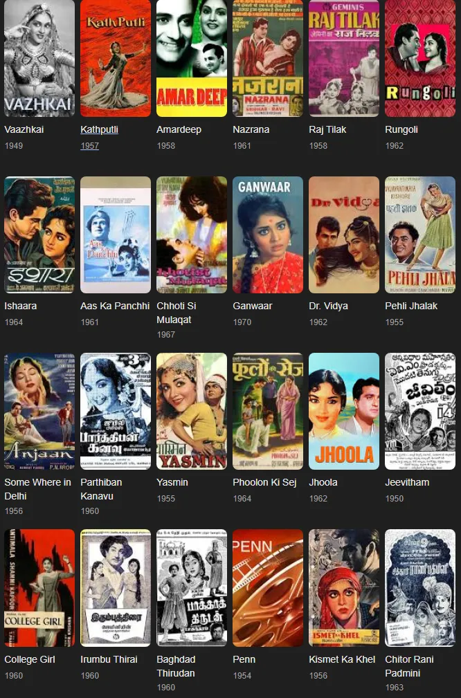 vyjayanthimala movies