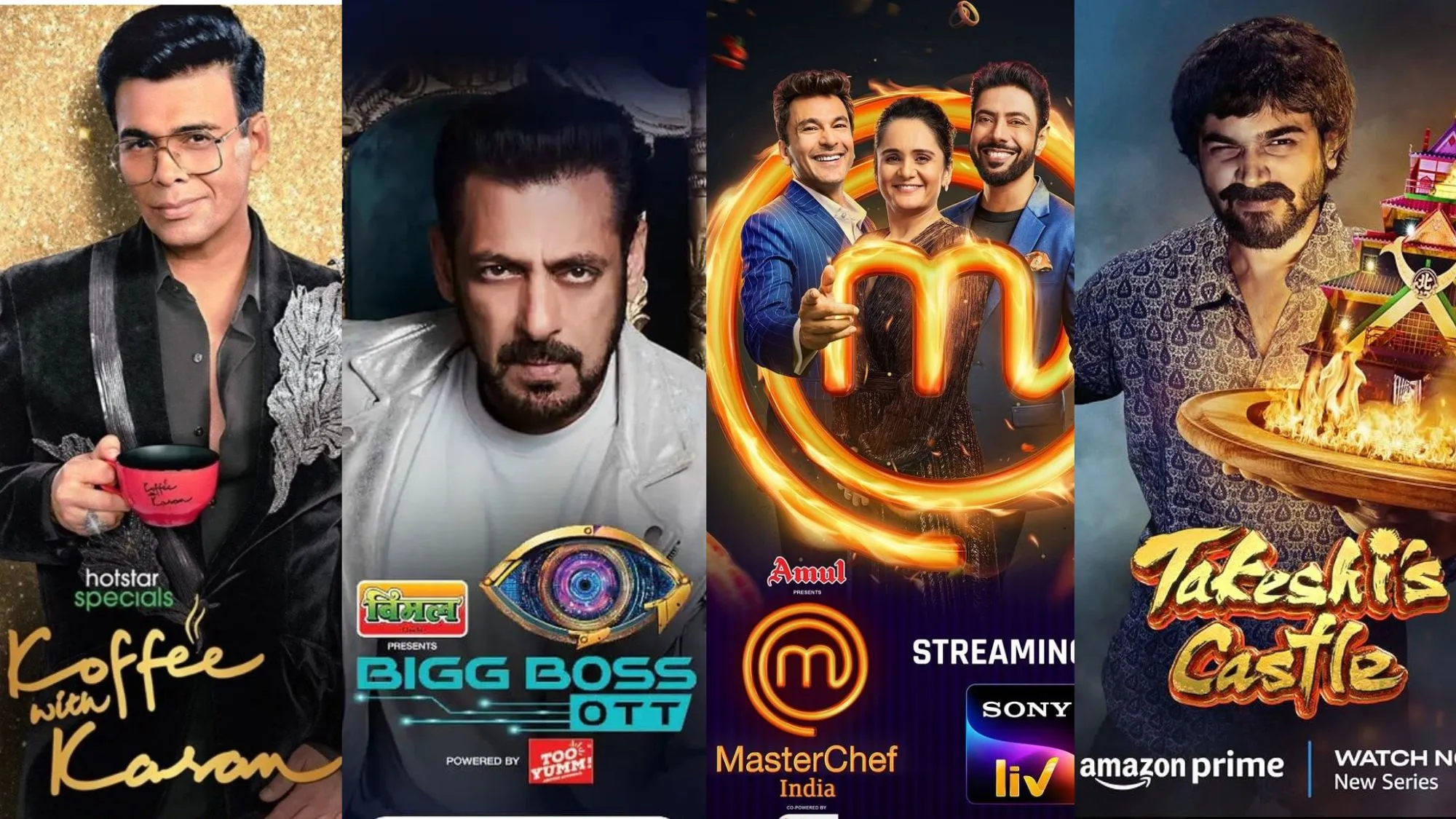 Takeshi's Castle, Koffee With Karan, Bigg Boss OTT, MasterChef India