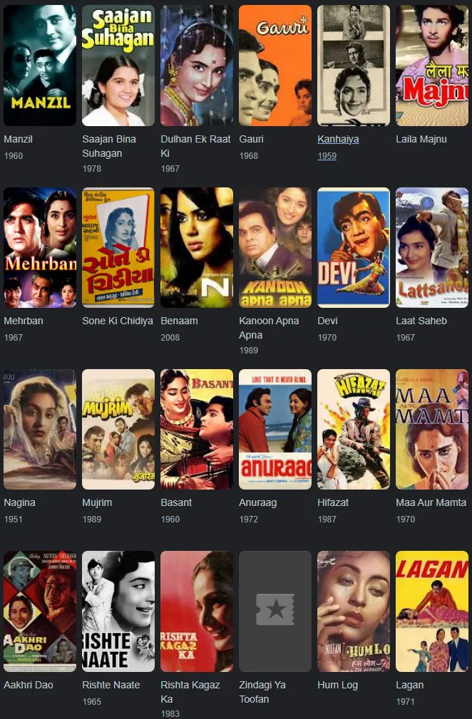 nutan movies