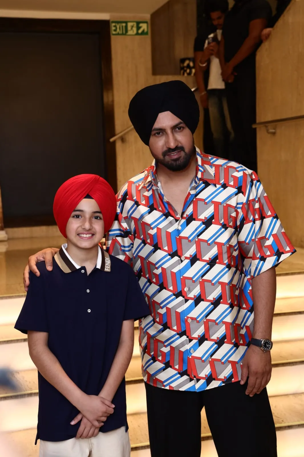 Gippy Grewal and His Son Shinda Grewal came to Delhi for Movie Shinda Shinda No Papa Promotions