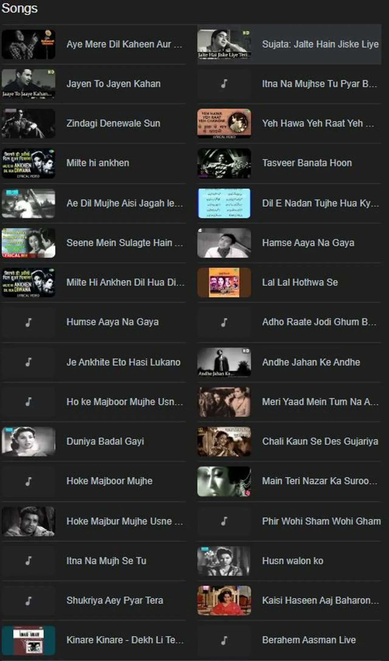 Talat Mahmood songs