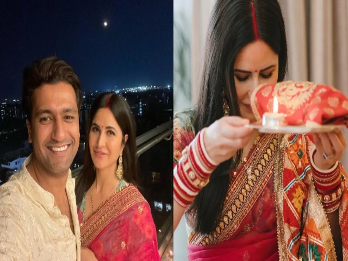 Katrina Kaif celebrated first Karva Chauth with Vicky Kaushal कटरीना कैफ ने  विकी कौशल के साथ मनाया पहला करवा चौथ, साथ में सास-ससुर भी आए नजर,  एंटरटेनमेंट न्यूज़
