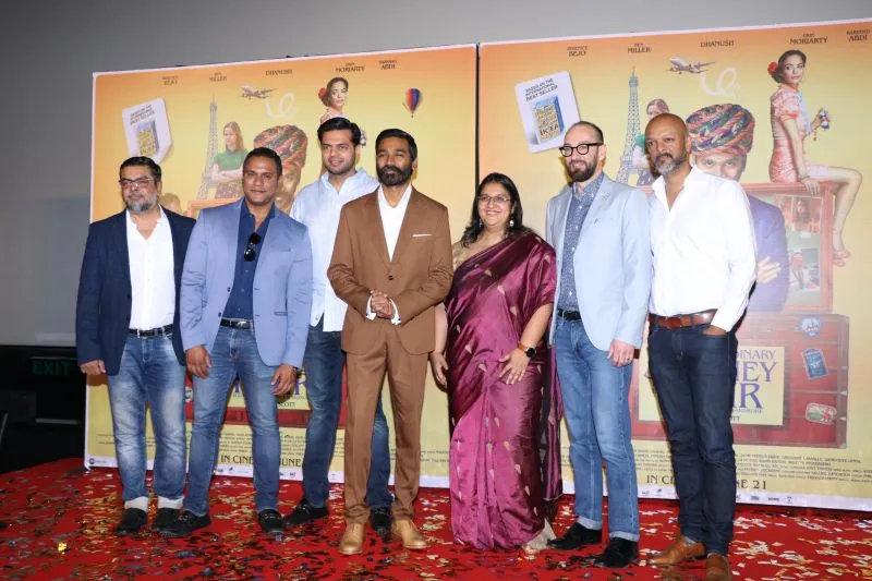 मुंबई में धनुष ने लॉन्च किया फिल्म द एक्स्ट्राऑर्डिनरी जर्नी ऑफ़ द फ़क़ीर का ट्रेलर