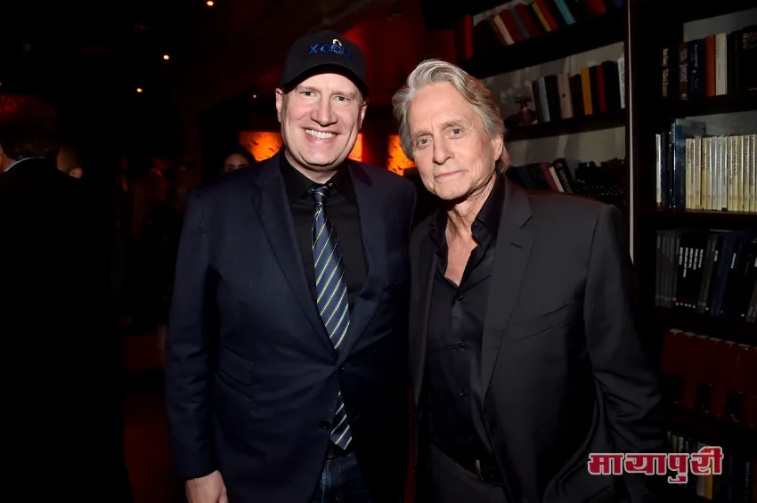 Producer Kevin Feige and actor Michael Douglas