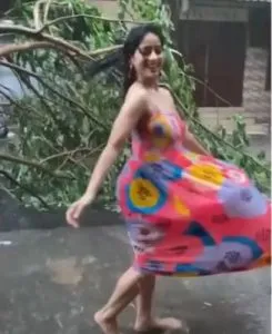 तूफान के बीच Deepika Singh ने कराया फोटोशूट, वायरल हुई तस्वीरें