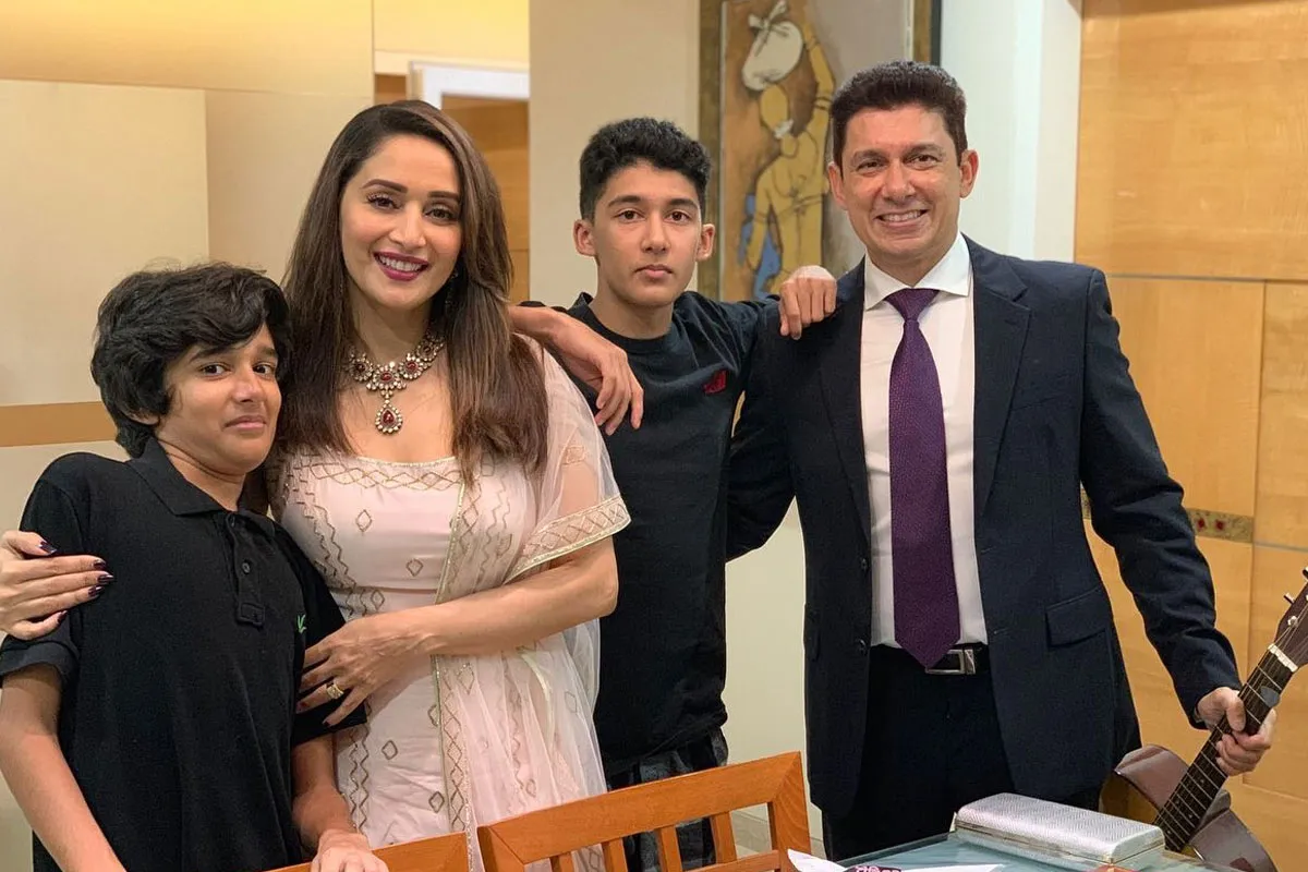 madhuri dixit husband and son