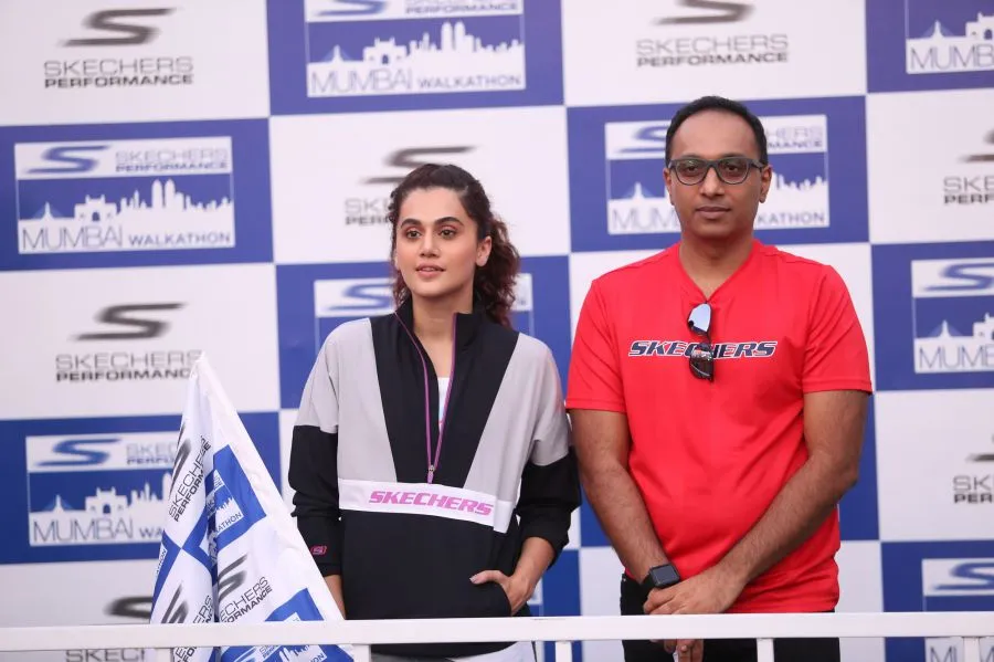 तापसी पन्नू ने स्केचेर्स परर्फोर्मेंस मुंबई वॉकथॉन के दूसरे संस्करण को हरी झंडी दिखाई