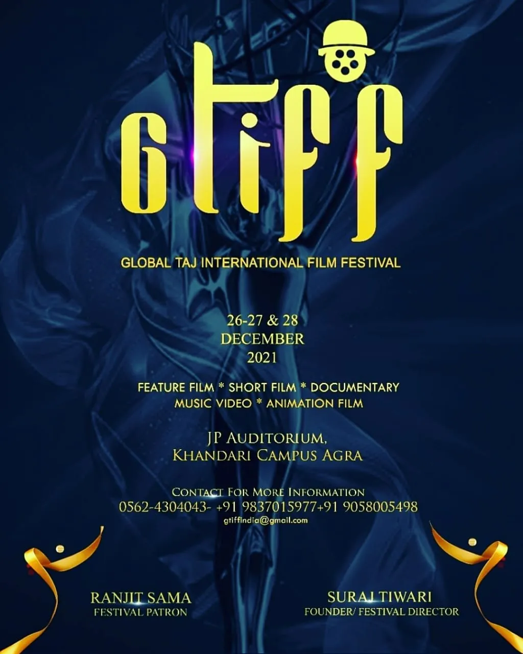 ताज नगरी आगरा में ग्लोबल ताज इंटरनेशनल फिल्म फेस्टिवल-2021का आयोजन होगा