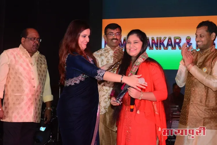 . Sneha Shankar being felicitated